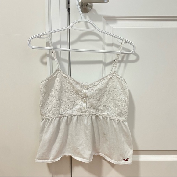 Vintage Hollister white lace babydoll cami top - Picture 5 of 8